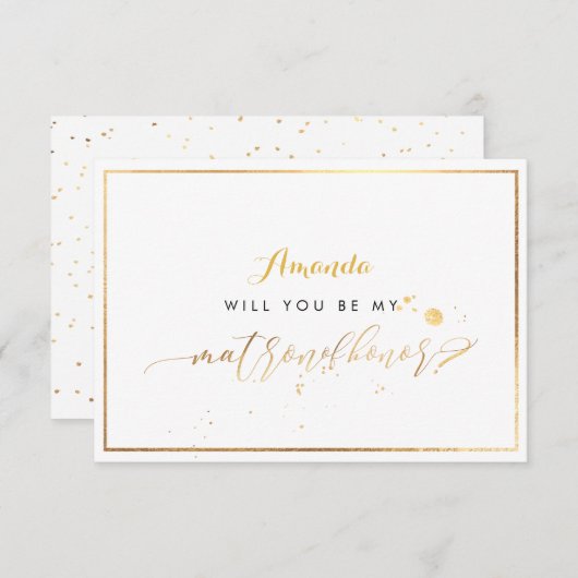 PixDezines Faux Gold wordt u ereheer Kaart (Voorkant / Achterkant)