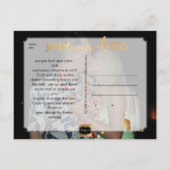 PixDezines faux goud/datum opslaan/DIY kleur Aankondigingskaart (Achterkant)