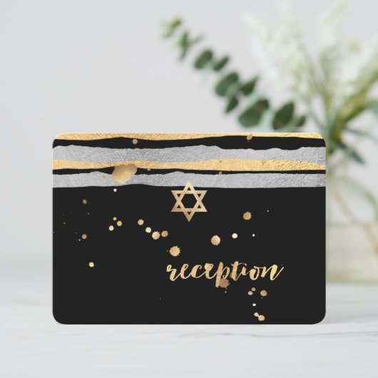 PixDezines faux goud/zilver/strepen/receptie (Staand voorkant)