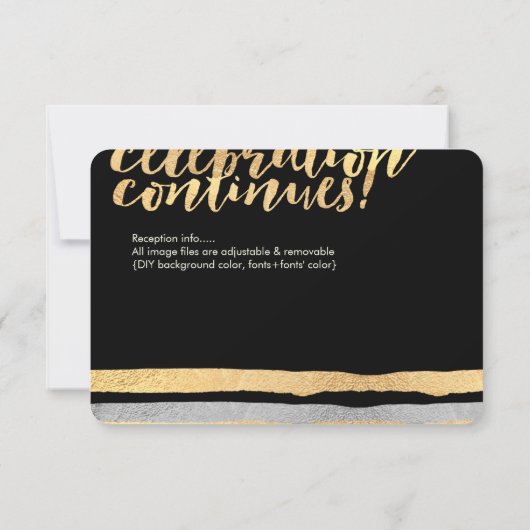 PixDezines faux goud/zilver/strepen/receptie (Achterkant)