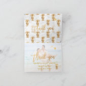 PixDezines faux gouden anananassen/bedankt Bedankkaart (Binnen)