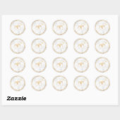 PixDezines FAUX GOUDEN EIKELS + MARMER Ronde Sticker (Vel)
