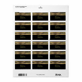 PixDezines faux gouden folie strepen Etiket (Full Sheet)