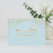 PixDezines Faux Gouden Hart/Save Datum/DIY Kleur Save The Date (Staand voorkant)