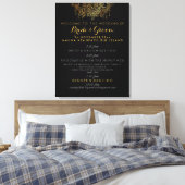 PixDezines faux gouden kroonluchter bruiloft progr Canvas Afdruk (Insitu (Slaapkamer))