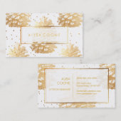 PixDezines faux gouden pinecones Visitekaartje (Voorkant / Achterkant)