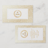 PixDezines faux gouden stippen/olijfkrans Visitekaartje (Voorkant / Achterkant)