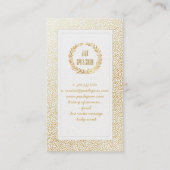 PixDezines faux gouden stippen/olijfkrans Visitekaartje (Achterkant)