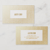 PixDezines faux gouden stippen/strepen Visitekaartje (Voorkant / Achterkant)