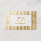 PixDezines faux gouden stippen/strepen Visitekaartje (Achterkant)