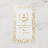 PixDezines faux gouden stippen/tarwekrans Visitekaartje (Achterkant)