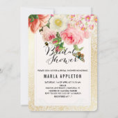 PixDezines faux goudvlekken/rozen/vrijgezellenfees Kaart (Achterkant)