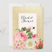 PixDezines faux goudvlekken/rozen/vrijgezellenfees Kaart (Voorkant)