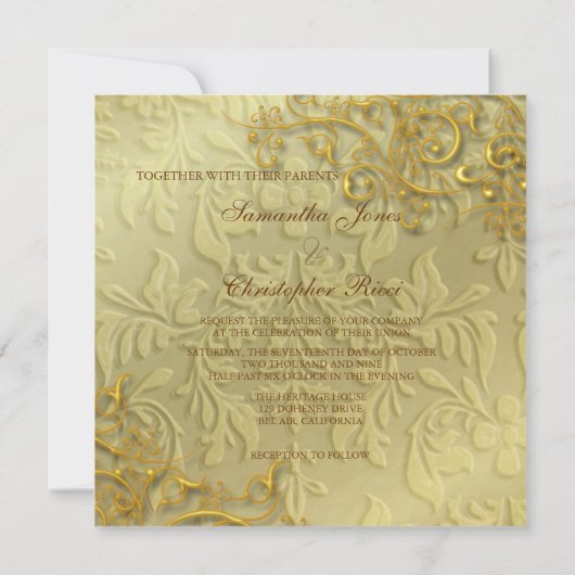 PixDezines faux goudzirls Kaart (Achterkant)