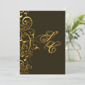 PixDezines  faux goudzirls Kaart (Staand voorkant)