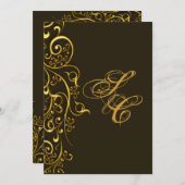 PixDezines  faux goudzirls Kaart (Voorkant / Achterkant)