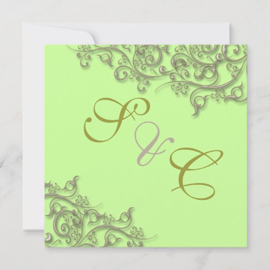 PixDezines  faux goudzirls Kaart (Voorkant)