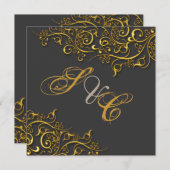 PixDezines  faux goudzirls Kaart (Voorkant / Achterkant)