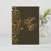 PixDezines  faux goudzirls Kaart (Staand voorkant)