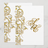 PixDezines  faux goudzirls Kaart (Voorkant / Achterkant)