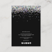 PixDezines Faux Holografische Confetti Visitekaartje (Achterkant)