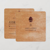 PixDezines faux-houtfineer+eikenbomen Kaart (Voorkant / Achterkant)