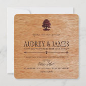 PixDezines faux-houtfineer+eikenbomen Kaart (Achterkant)