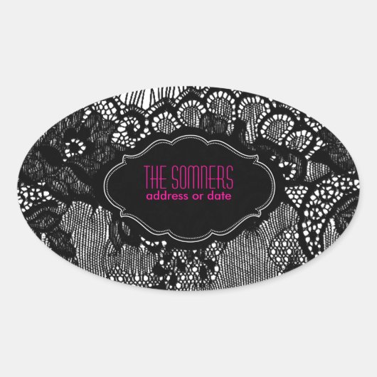 PixDezines faux kant / DIY achtergrond kleur Ovale Sticker (Voorkant)