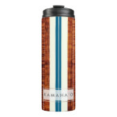 PixDezines Faux Koa Wood Longboard Thermosbeker (Voorkant)