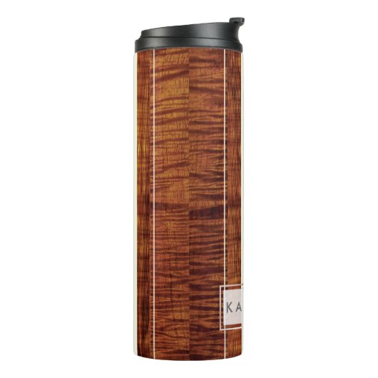 PixDezines Faux Koa Wood Longboard Thermosbeker (Gedraaid links)