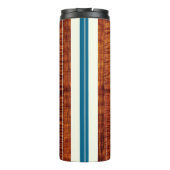 PixDezines Faux Koa Wood Longboard Thermosbeker (Achterkant)