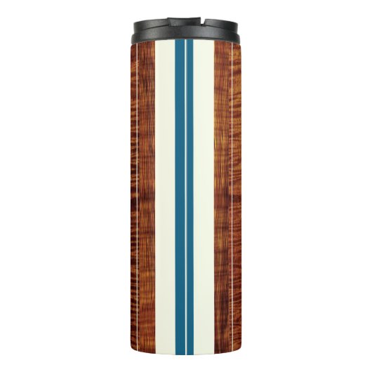 PixDezines Faux Koa Wood Longboard Thermosbeker (Achterkant)