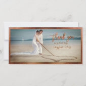 PixDezines faux koperen lijst/dank u foto Bedankkaart (Voorkant)