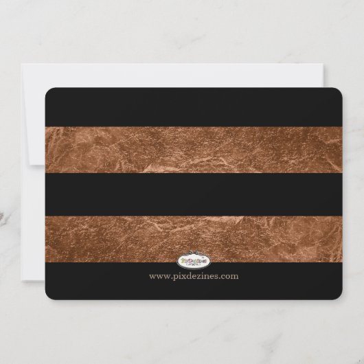 PixDezines faux koperfolie strepen de datum beware Save The Date (Achterkant)