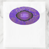 PixDezines faux lace / DIY achtergrond kleur Ovale Sticker (Tas)