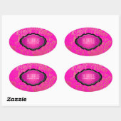 PixDezines faux lace / DIY achtergrond kleur Ovale Sticker (Vel)