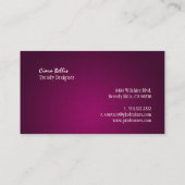 PixDezines faux linen merlot Visitekaartje (Achterkant)