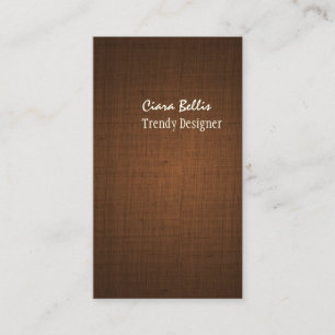 PixDezines faux linnen espresso brown Visitekaartje