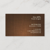 PixDezines faux linnen espresso brown Visitekaartje (Achterkant)