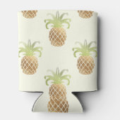 PixDezines Faux Metallic Ananas Patroon Blikjeskoeler (Achterkant)