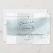 PixDezines Faux Metallic Dusty Blue Dedication Kaart (Voorkant)