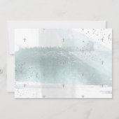 PixDezines Faux Metallic Dusty Blue Dedication Kaart (Achterkant)