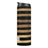 PixDezines Faux Metallic/Gold Stripes Thermosbeker (Geroteerd rechts)