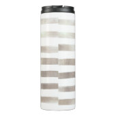 PixDezines Faux Metallic/Silver Stripes Thermosbeker (Achterkant)