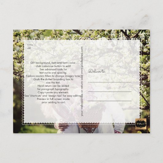 PixDezines Faux Roos Gold Bewaar onze datum Aankondigingskaart (Achterkant)