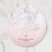 PixDezines Faux Roos Gold Calligraphy Bedankt Bedankjes Labels (Voorkant)