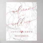 PixDezines FAUX ROOS GOLD CALLIGRAPHY/WELCOME Poster (Voorkant)