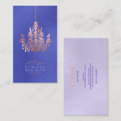 PixDezines Faux Roos Gold chandelier/DIY Bckground Visitekaartje (Voorkant / Achterkant)