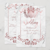 PixDezines Faux Roos Gold Chandelier/Heart/Marble Kaart (Voorkant / Achterkant)