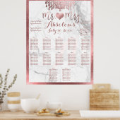 PixDezines Faux Roos Gold Chandelier/Heart/Marble Poster (Keuken)